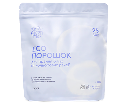 Екопорошок для прання білих та кольорових речей